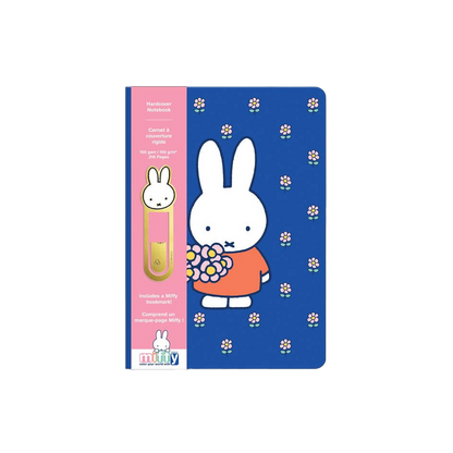 Miffy Dreamy Petals Hardcover Notebook with Enamel Bookmark