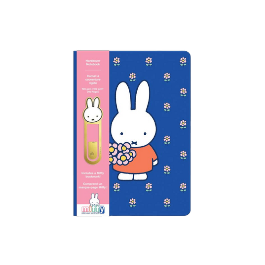Miffy Dreamy Petals Hardcover Notebook with Enamel Bookmark