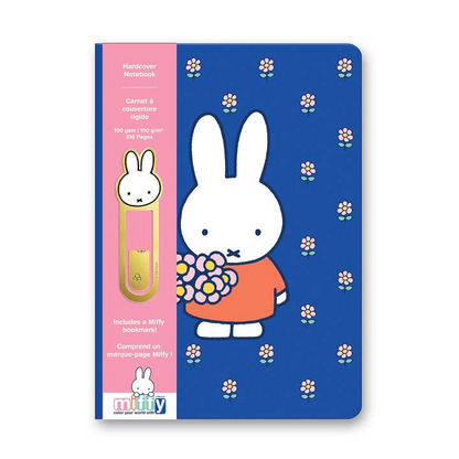 Miffy Dreamy Petals Hardcover Notebook with Enamel Bookmark