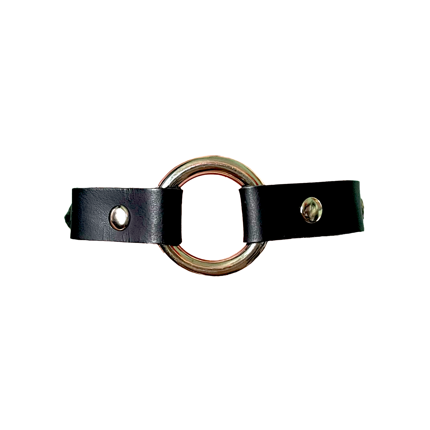Upcycled Leather Micro Mini O-Ring Cuff