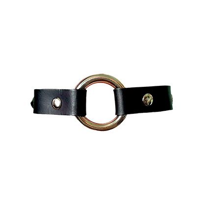 Upcycled Leather Micro Mini O-Ring Cuff