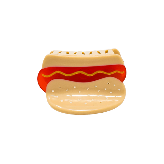 Mini Hot Dog Hair Claw Clip