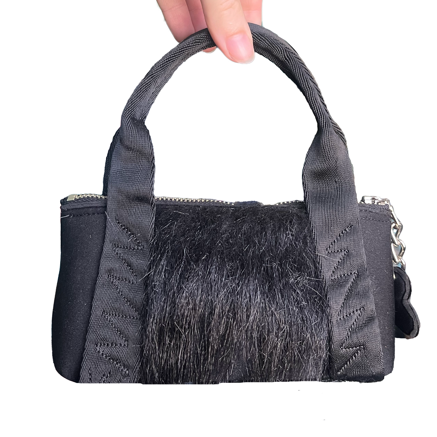 Itty Bitty Furry Zipper Tote