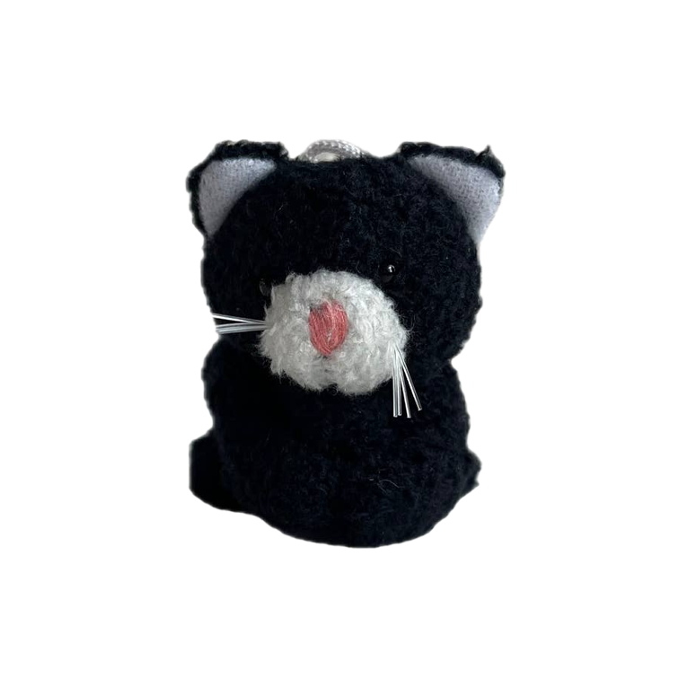 Mini Plush Kitty - Black & White