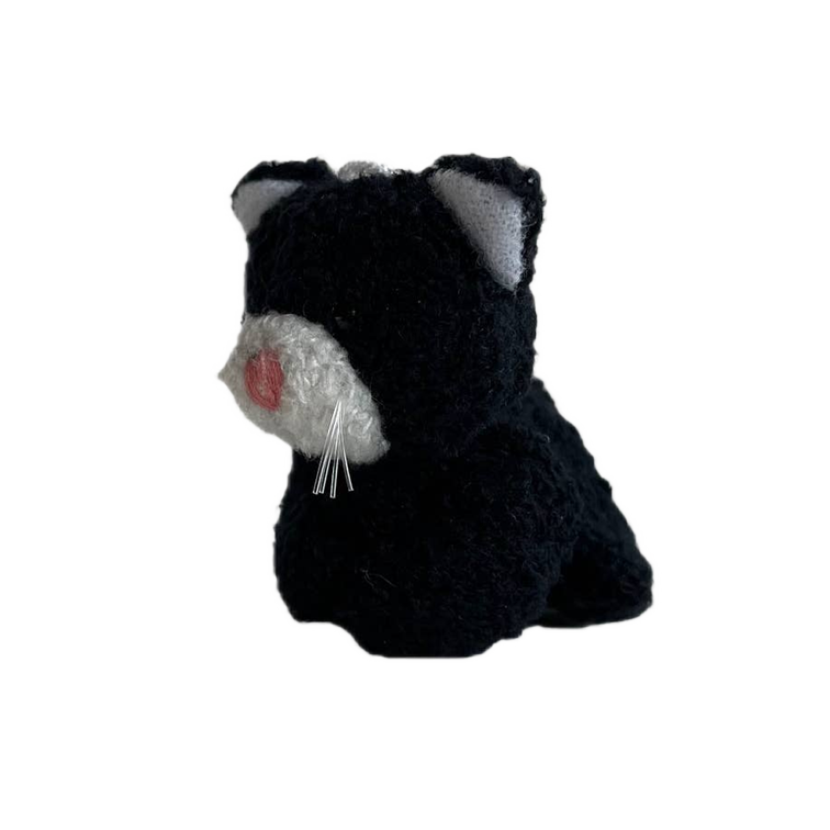 Mini Plush Kitty - Black & White