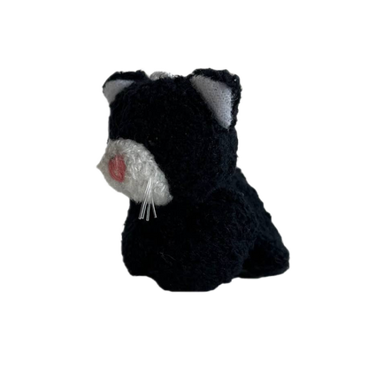Mini Plush Kitty - Black & White