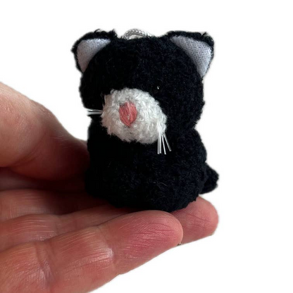 Mini Plush Kitty - Black & White