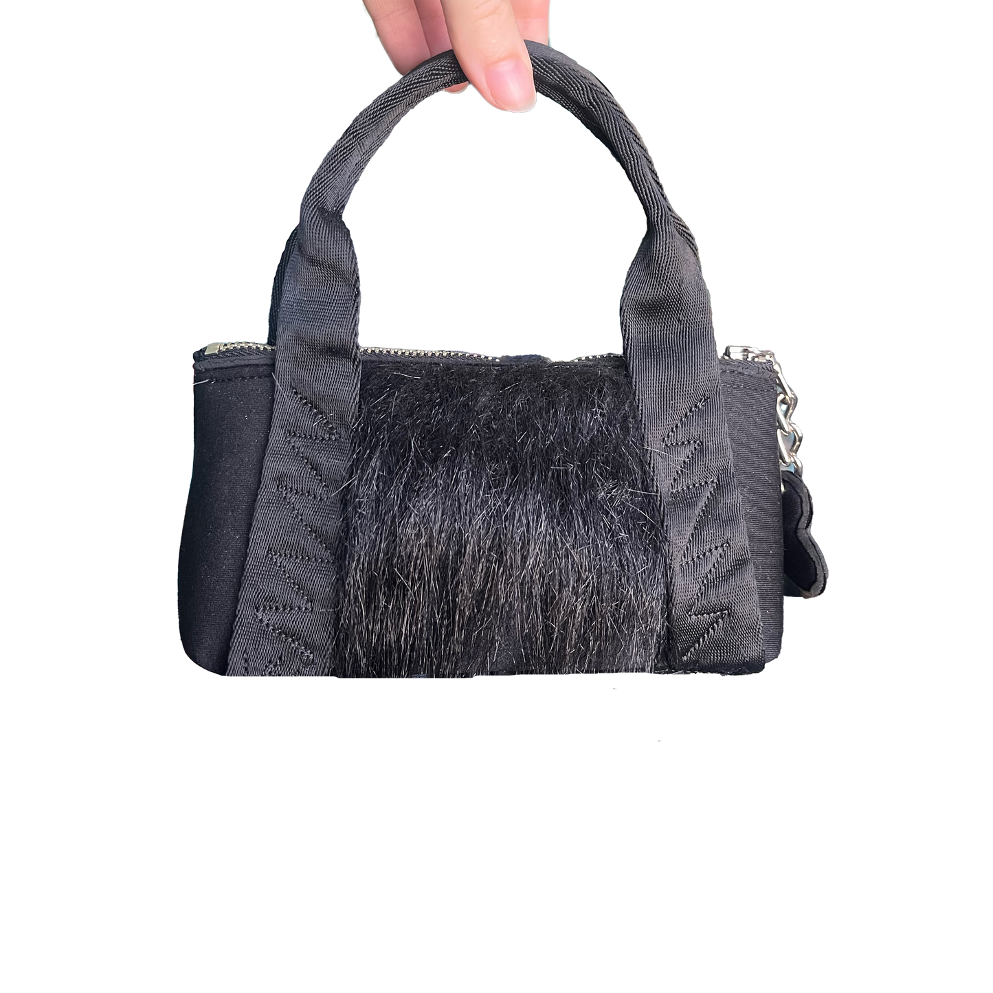 Itty Bitty Furry Zipper Tote