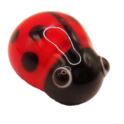Glass Lady Bug Figurine