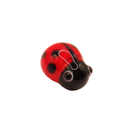 Glass Lady Bug Figurine