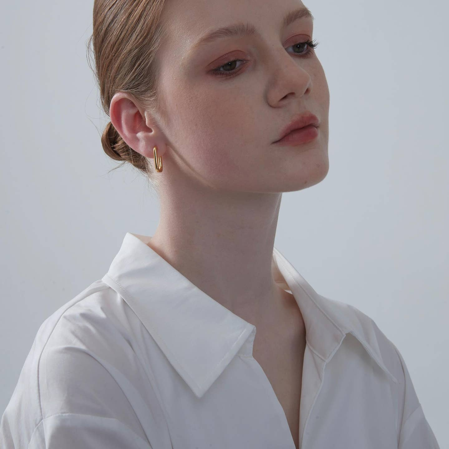 Minimalist Rectangular Hoop Earrings