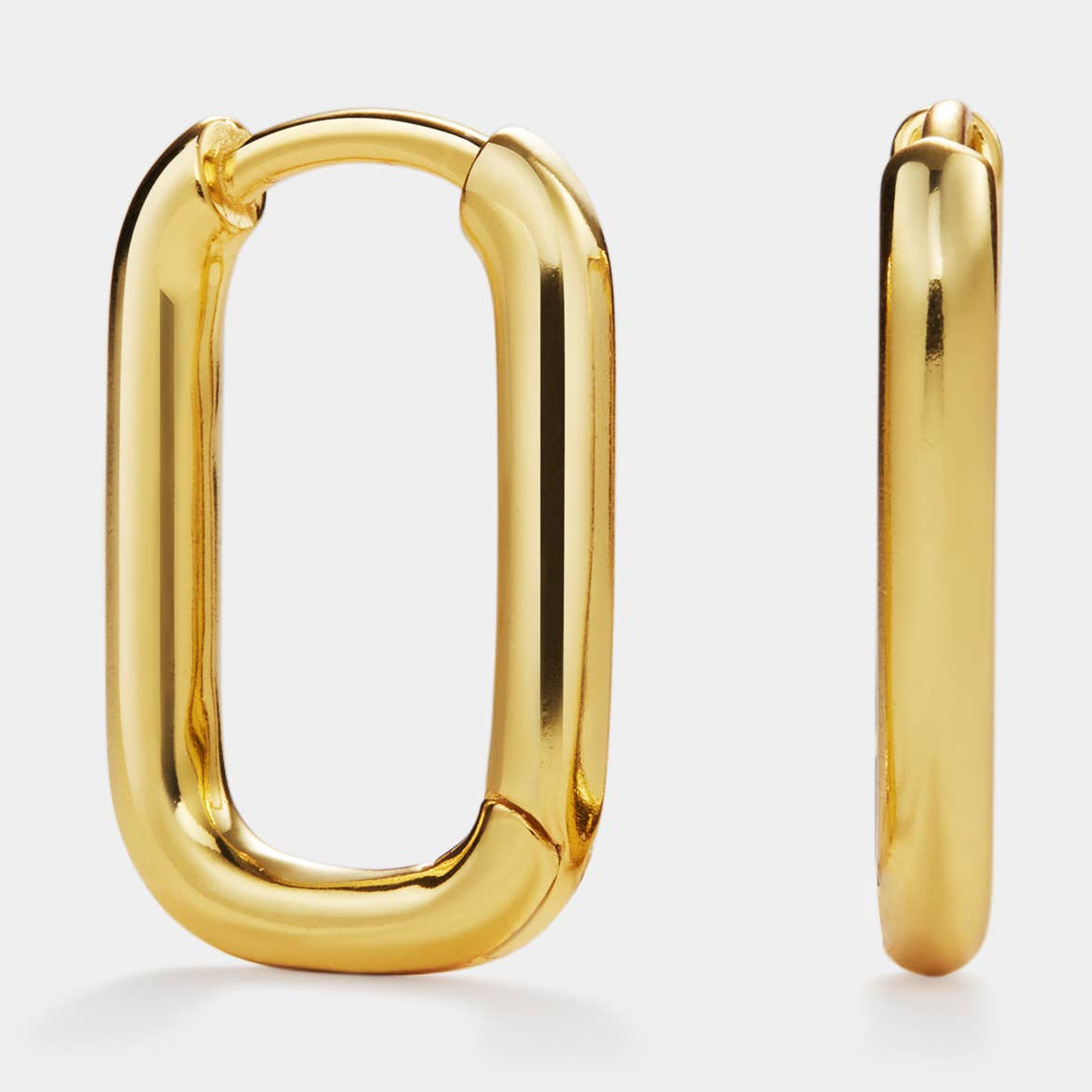 Minimalist Rectangular Hoop Earrings