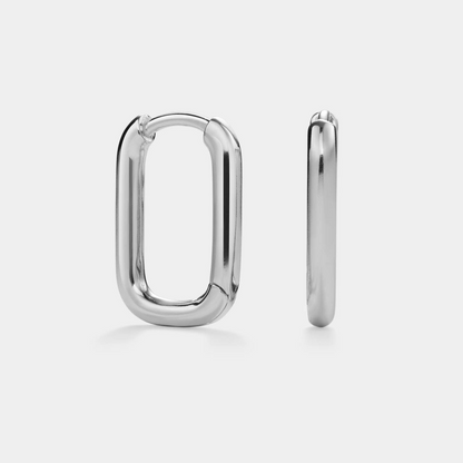 Minimalist Rectangular Hoop Earrings