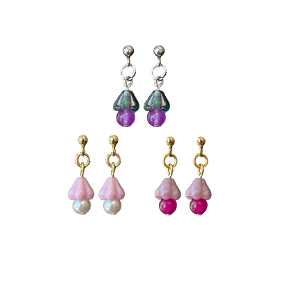 Mini Mushroom Dangle Earrings