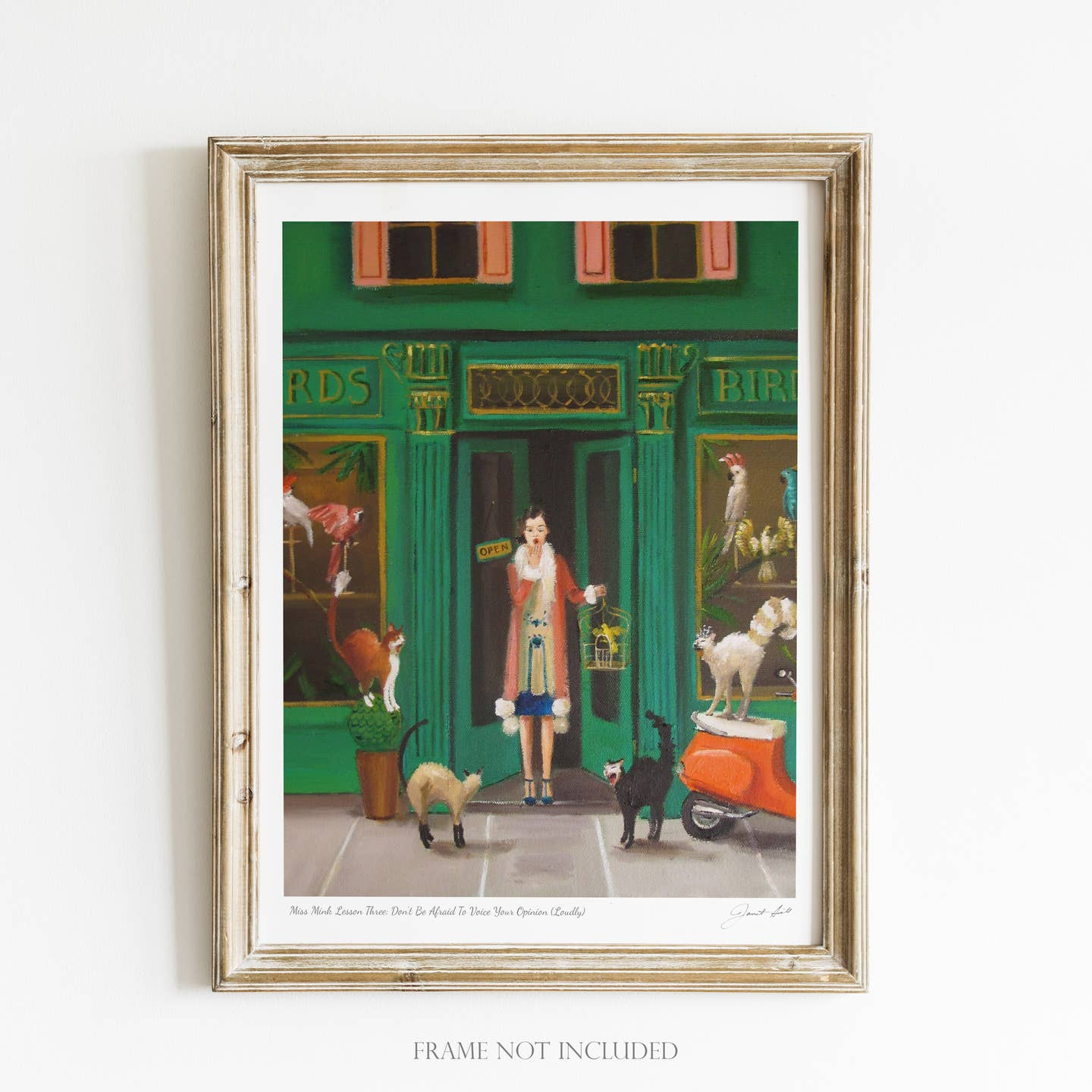 Miss Mink Lesson Three Art Print