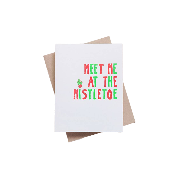 Meet Me At The Mistletoe Holiday Card