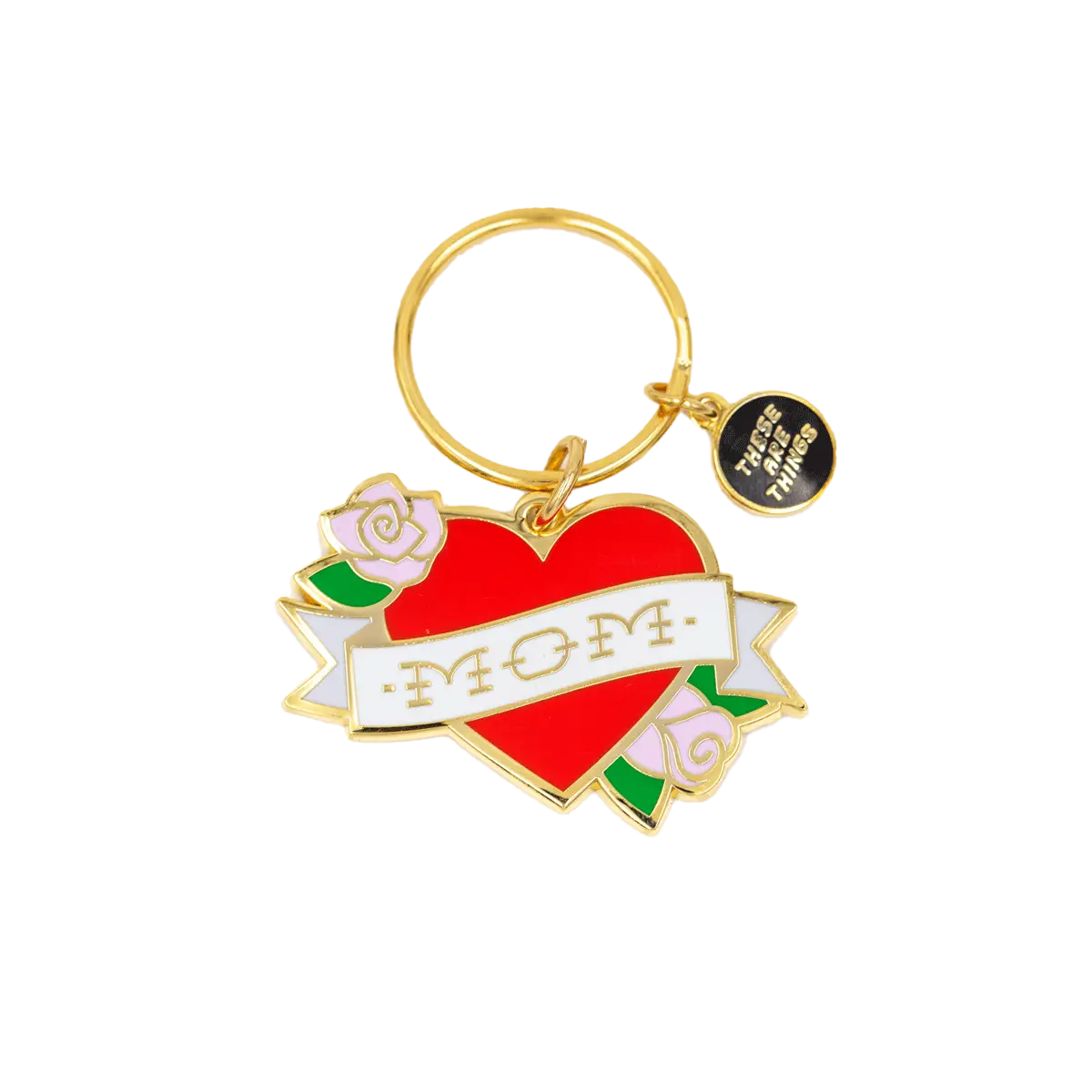 Mom Tattoo Enamel Keychain