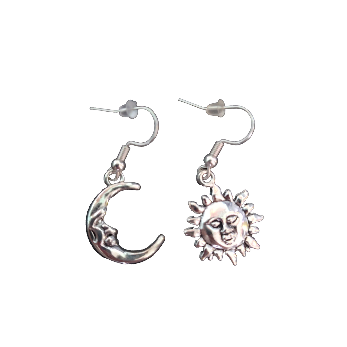 Sun And Moon Dangle  Earrings