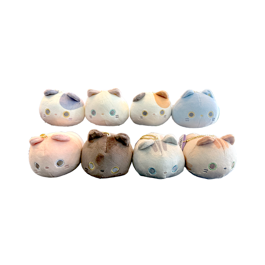 Full Moon Cat Plush Keychain