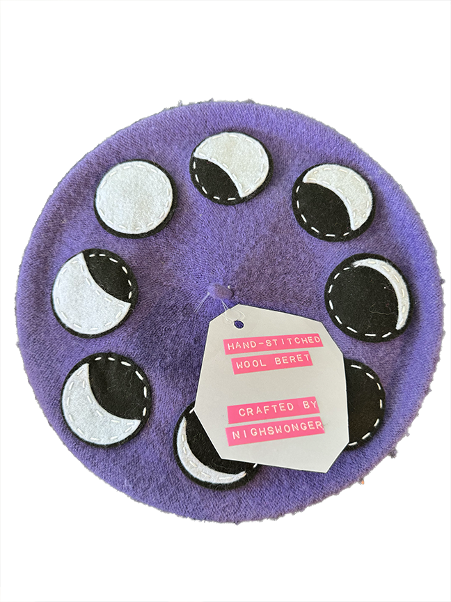 Moon Phases Purple Beret