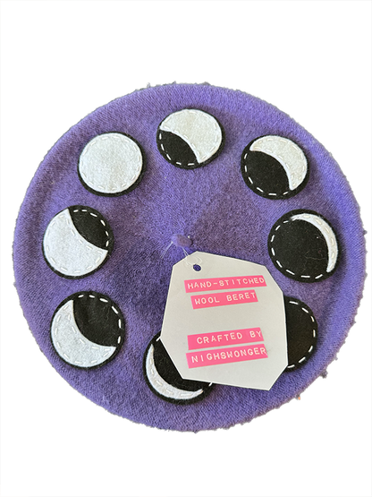 Moon Phases Purple Beret