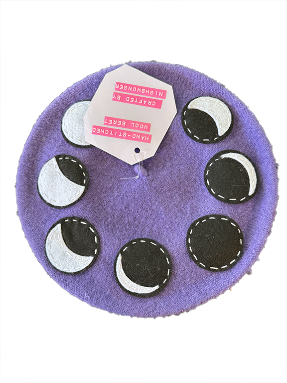 Moon Phases Purple Beret