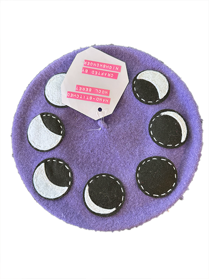 Moon Phases Purple Beret