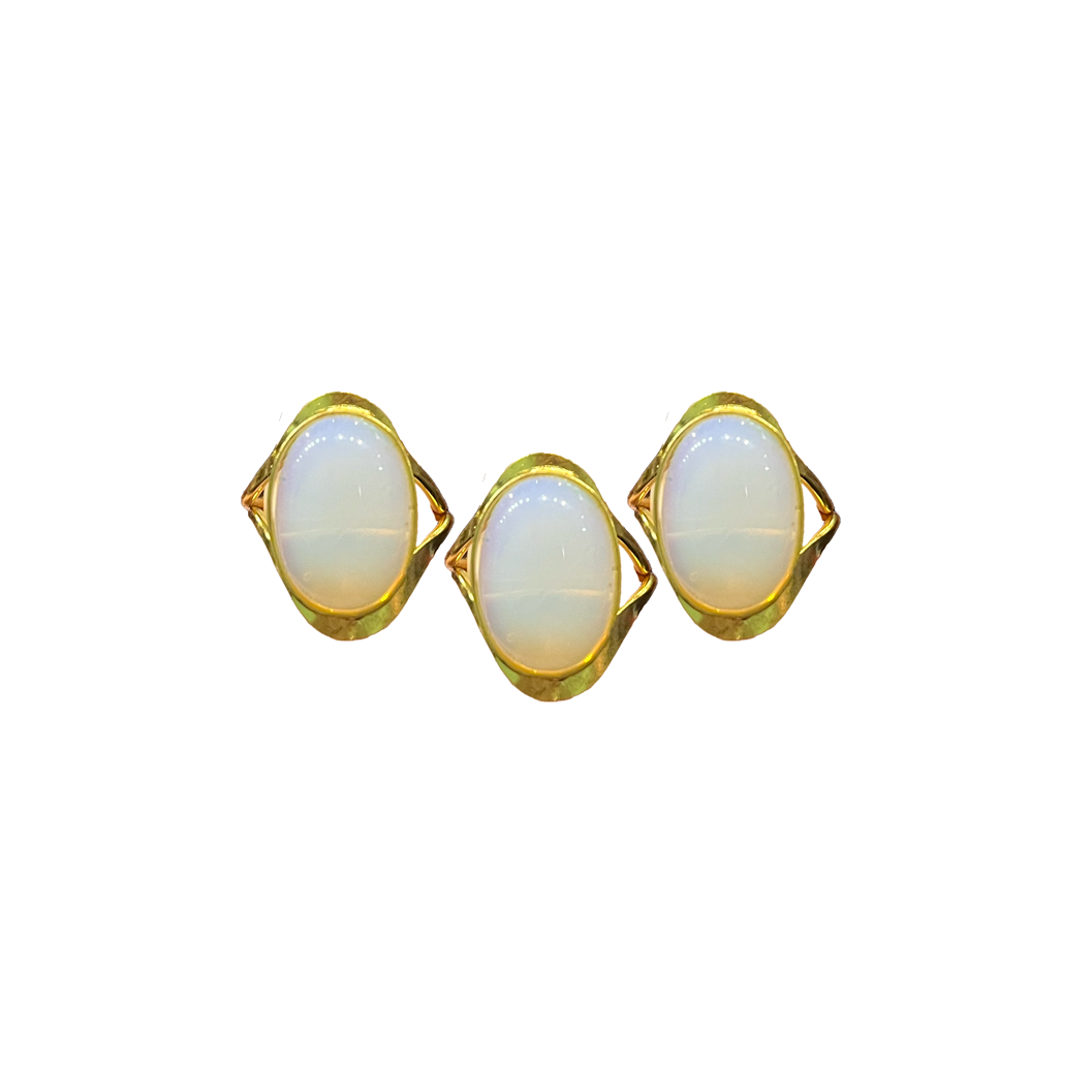 Moonstone Modern Gold Dipped Ring