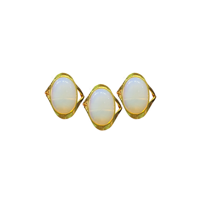 Moonstone Modern Gold Dipped Ring