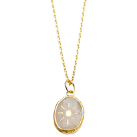 Sun Moonstone Gemstone Necklace
