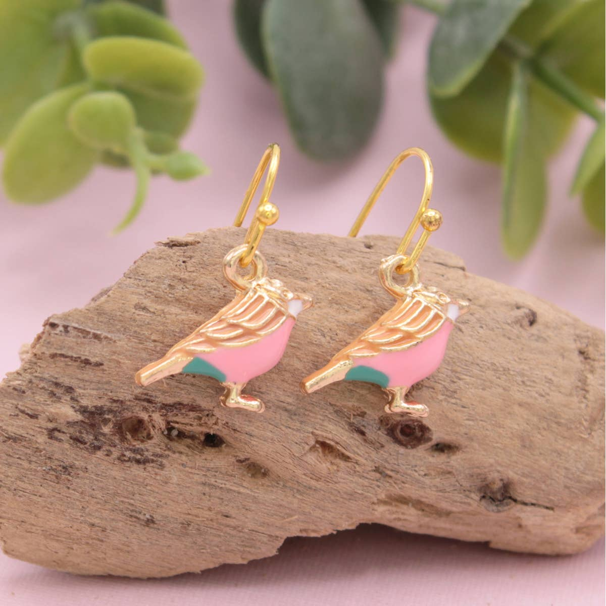 Morning Bird Colorful Bird Dangle Earrings