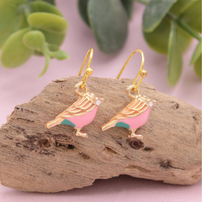 Morning Bird Colorful Bird Dangle Earrings