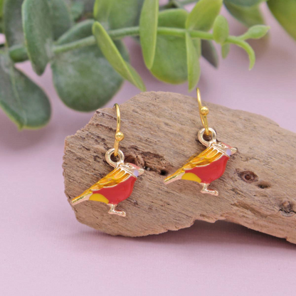 Morning Bird Colorful Bird Dangle Earrings