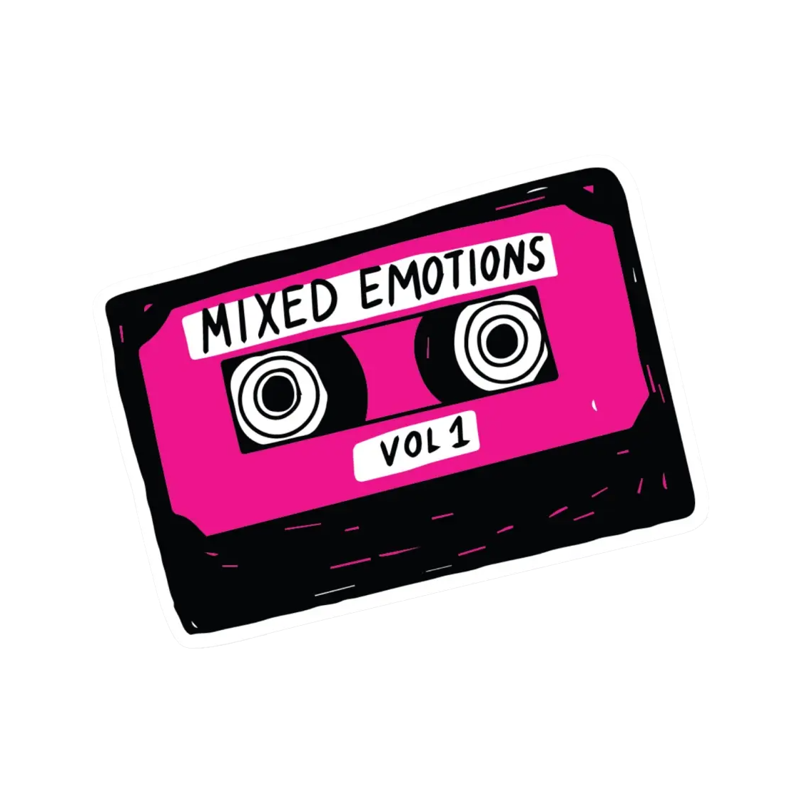 Mixed Emotions Cassette Tape Sticker