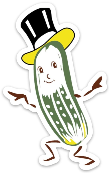 Mr. Pickle Retro Sticker