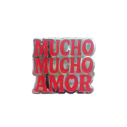 Walter Mercado Mucho Mucho Amor Glitter Enamel Pin