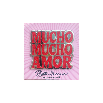 Walter Mercado Mucho Mucho Amor Glitter Enamel Pin
