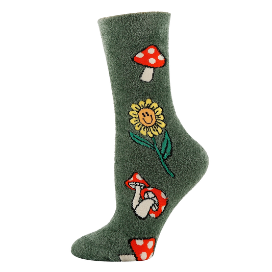 Mushroom Fields Fuzzy - Women's Socks