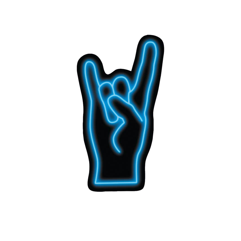 Neon Rock On Sticker