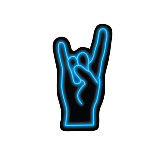 Neon Rock On Sticker