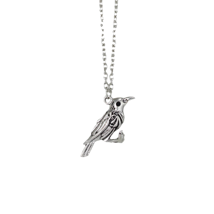 Nevermore Silver Raven Necklace