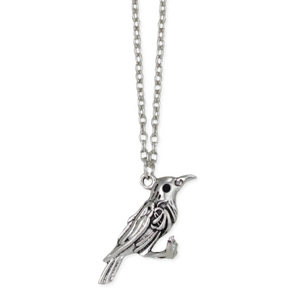 Nevermore Silver Raven Necklace