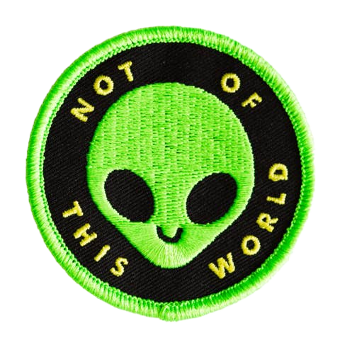 Not of This World Embroidered Iron-On Patch