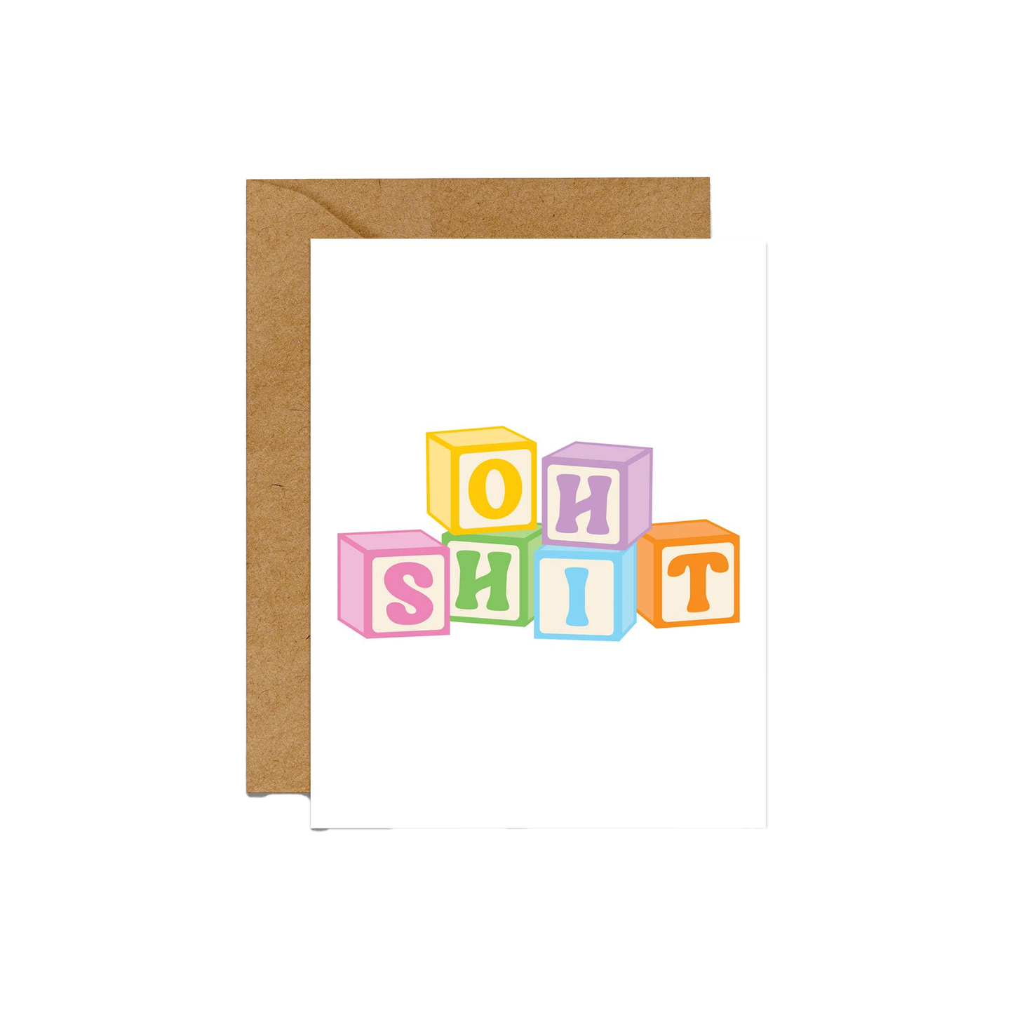 Oh Shit Baby Blocks Card