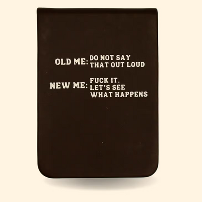 Old Me Vs New Me Leatherette Pocket Journal