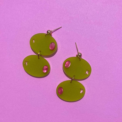 Olive Dangle Earrings