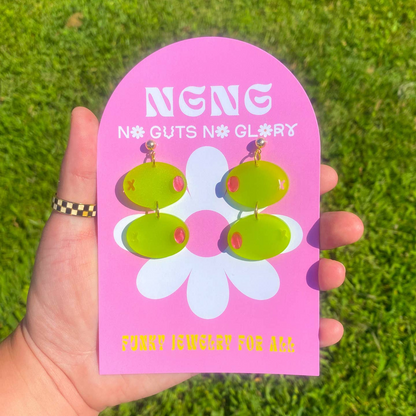 Olive Dangle Earrings