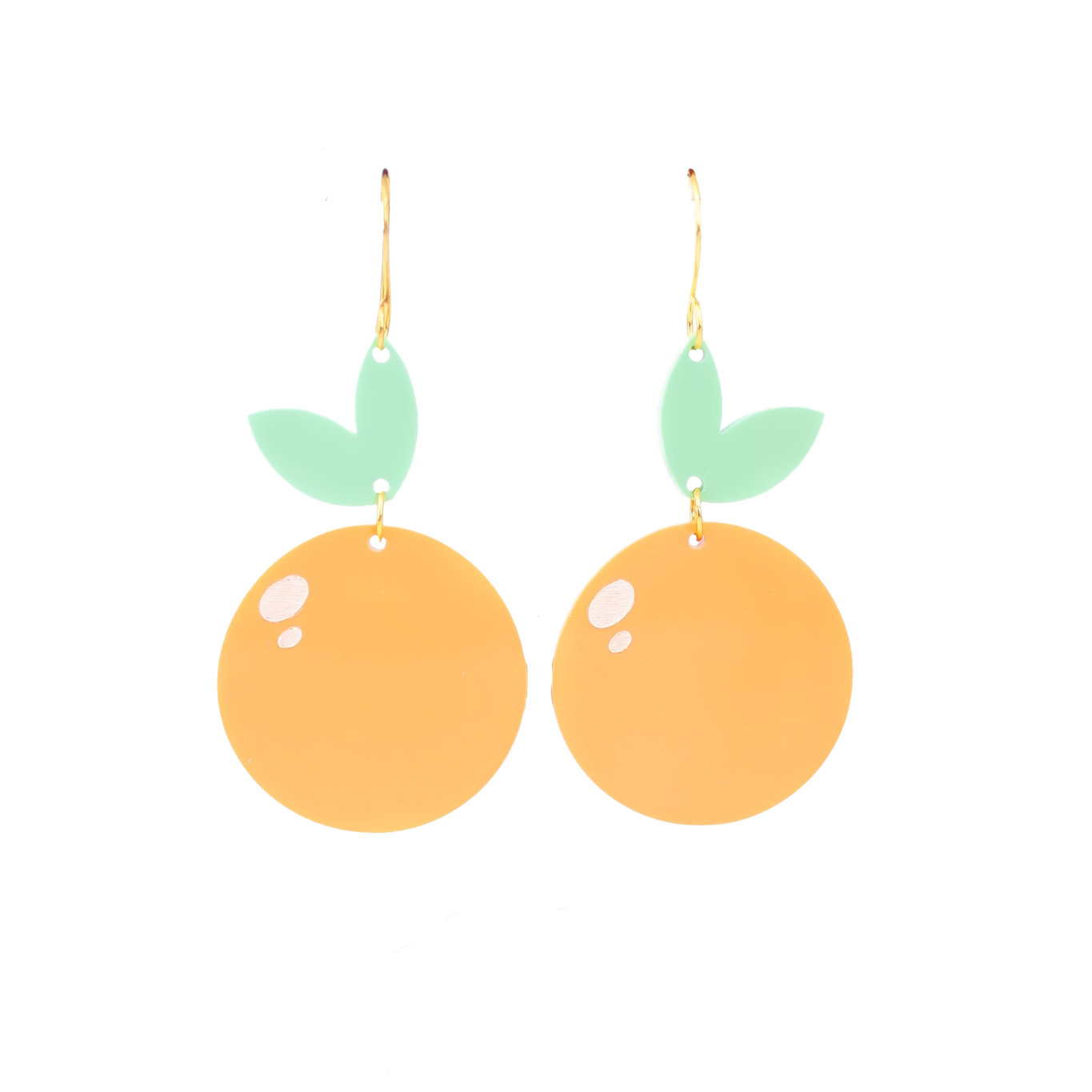 Orange Fruit Acrylic Dangle Earrings
