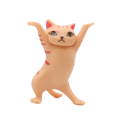Dancing Cat Figurine