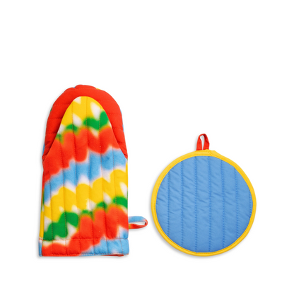 Colorful Oven Mitt and Pot Holder Set